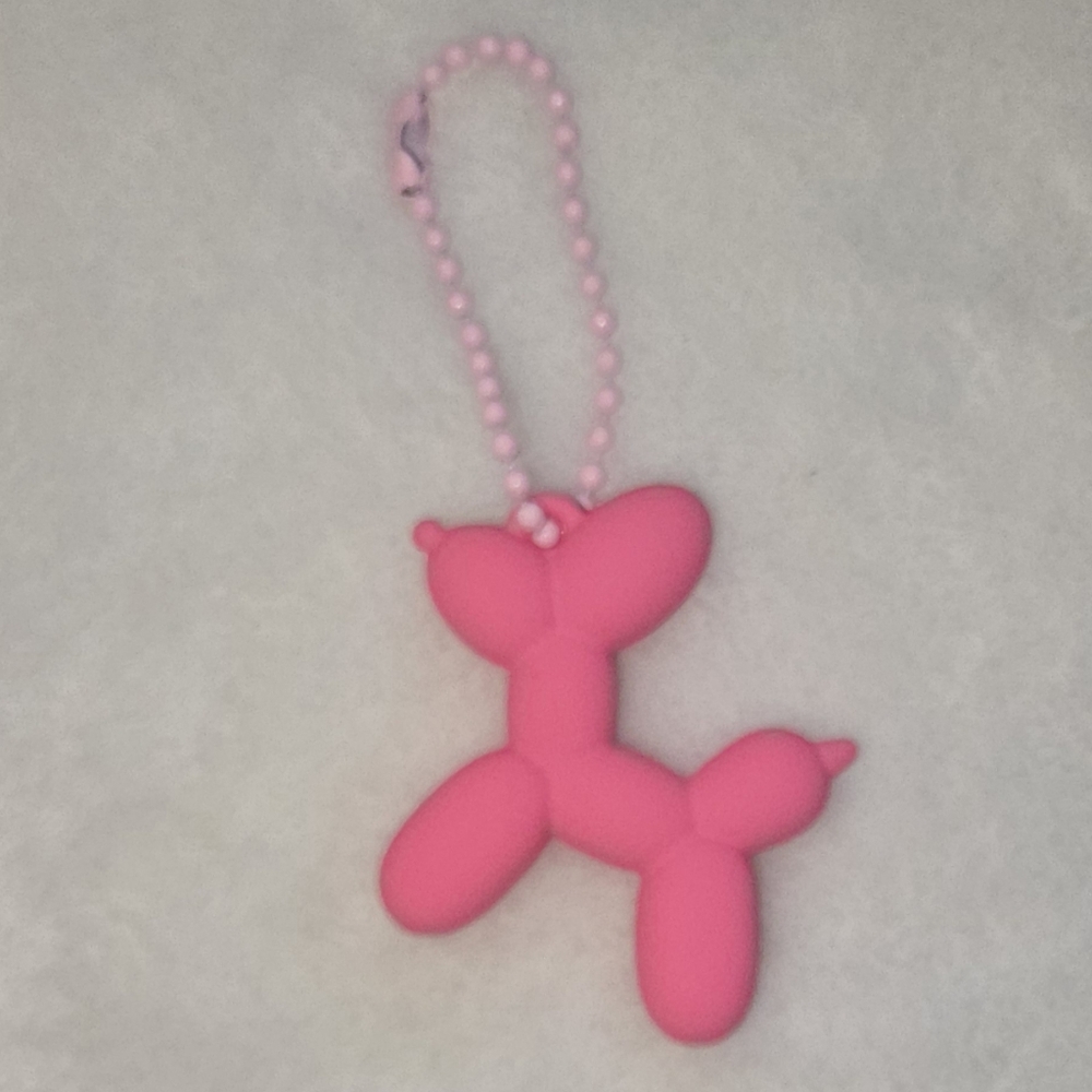 Pink Balloon Dog Keychain/ Bag Charm Accessory New